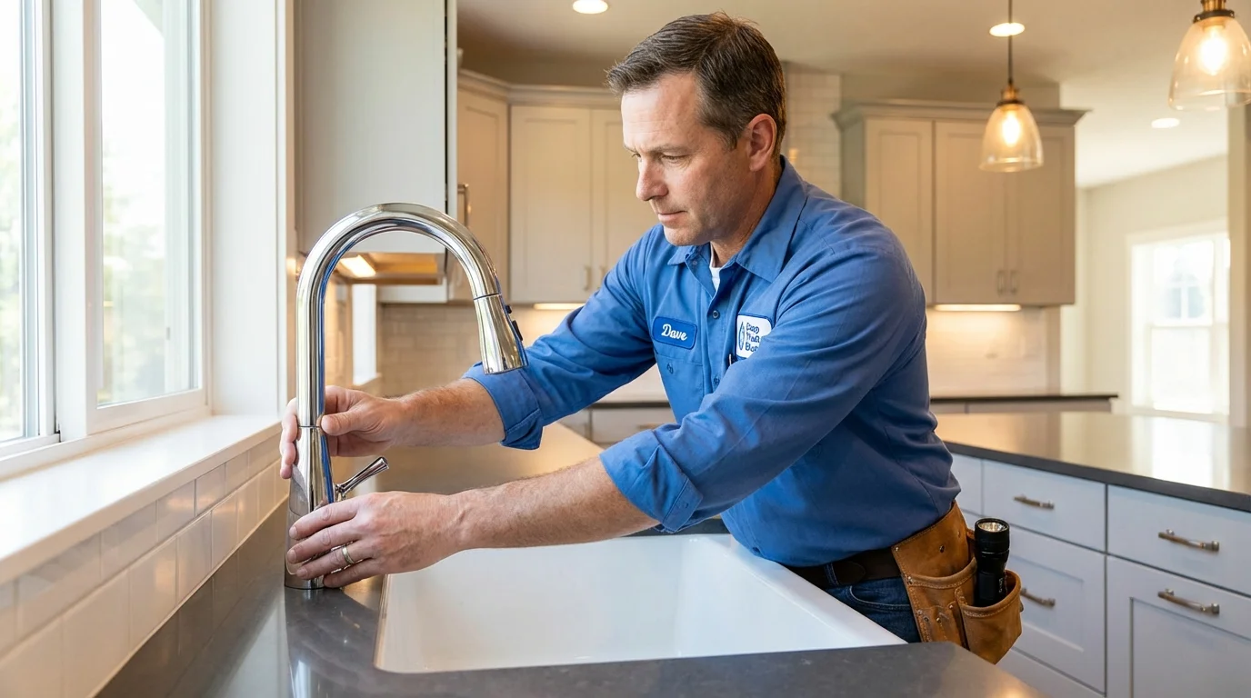 Kitchen faucet installation by Johns Plumbing LLC in Meadville